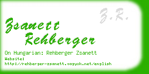 zsanett rehberger business card